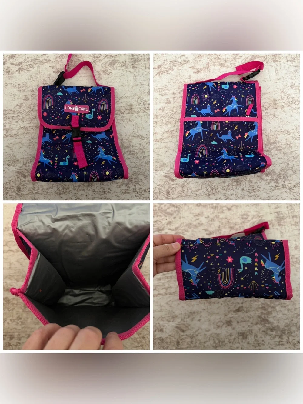Lone Cone Unicorn Dreams 15” Backpack & Lunch Bag